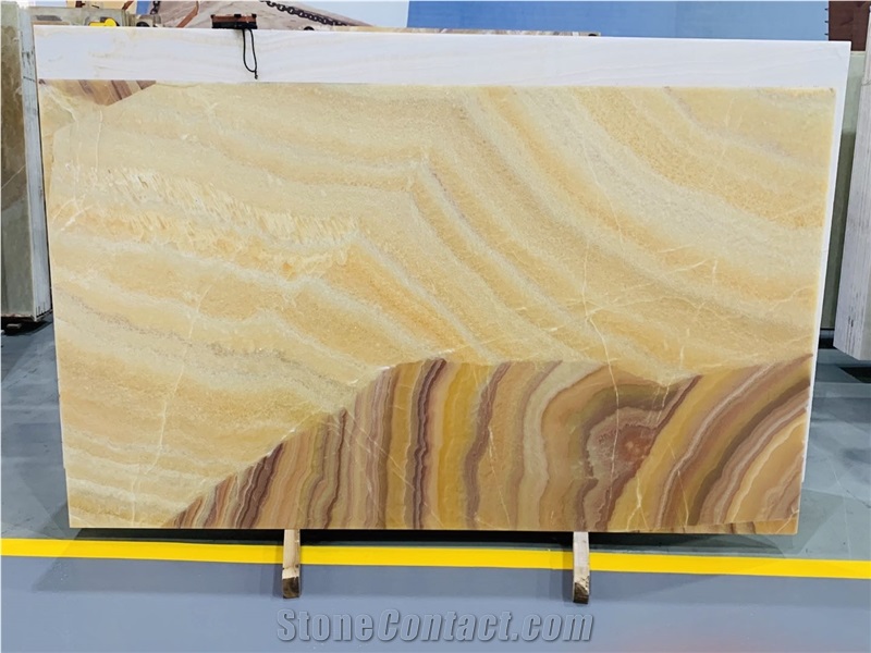 Brazil Yellow Onyx Slab Wall Floor Tiles Pattern