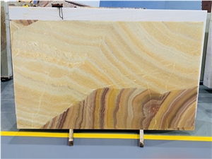 Brazil Yellow Onyx Slab Wall Floor Tiles Pattern