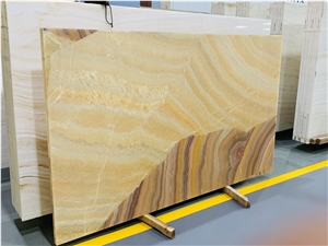 Brazil Yellow Onyx Slab Wall Floor Tiles Pattern