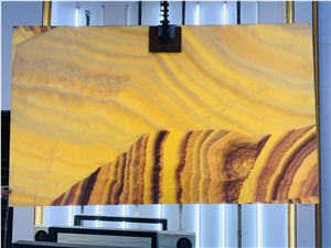 Brazil Yellow Onyx Slab Wall Floor Tiles Pattern