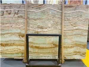 Parkistan Onice Smeraldo Onyx Slab Wall Floor Tile