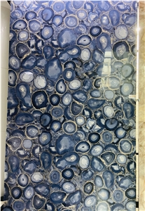 Semiprecious Stone Bule Slab Wall Floor