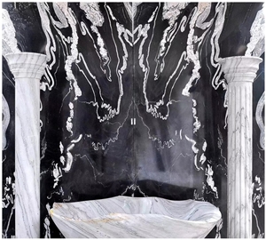 Universe Black Nebula Granite Slabs Preto Cosmico
