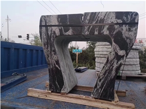 Universe Black Nebula Granite Slabs Preto Cosmico