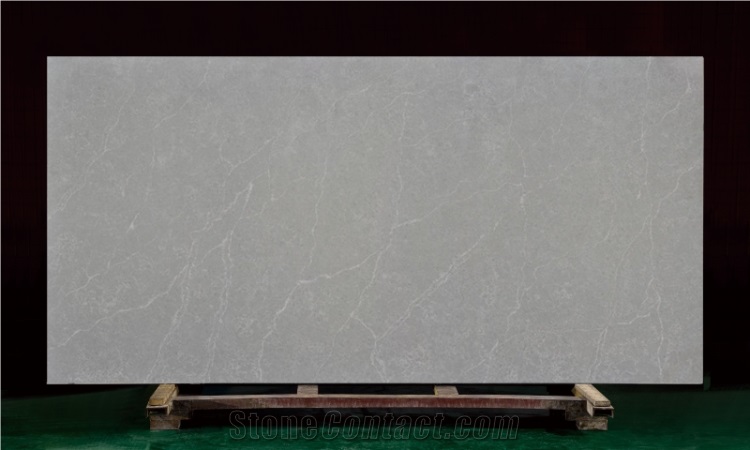 Big Slab Calacatta Grey Quartz Stone for Countertops