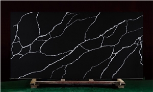 Big Slab Calacatta Grey Quartz Stone for Countertops