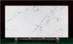 Big Slab Calacatta Grey Quartz Stone for Countertops