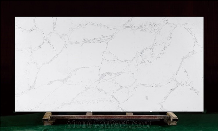 Big Slab Calacatta Grey Quartz Stone for Countertops