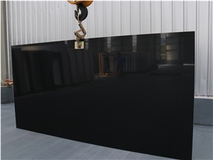 Black Quartz Slab Engineered Solid Surface Slab Black Quartz Slab Engineered Solid Surface Slab