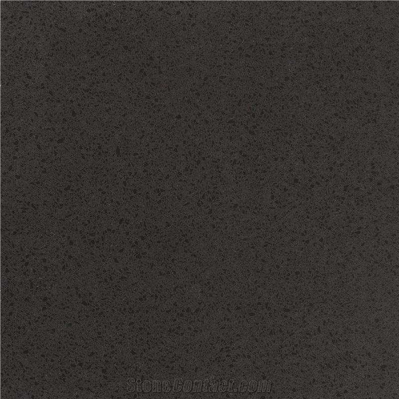 Black Quartz Slab Engineered Solid Surface Slab