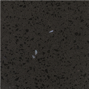 Black Quartz Slab Engineered Solid Surface Slab