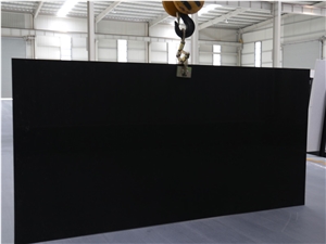 Black Quartz Slab Engineered Solid Surface Slab