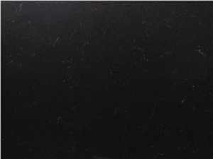 Black Quartz Slab Engineered Solid Surface Slab