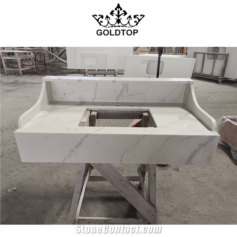 Calacatta Quartz Countertops, Artificial Marble
