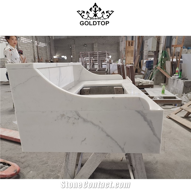 Calacatta Quartz Countertops, Artificial Marble