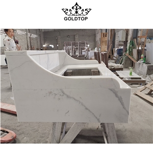 Calacatta Quartz Countertops, Artificial Marble