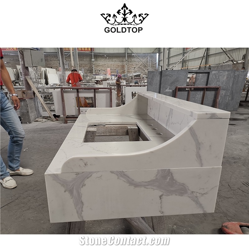 Calacatta Quartz Countertops, Artificial Marble