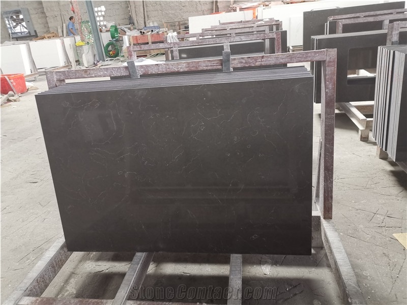 Customized Kitchen Grey Quartz Countertop