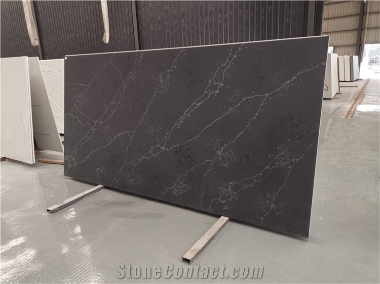 Grey Quartz Of Stone with White Veins Slabs Tiles