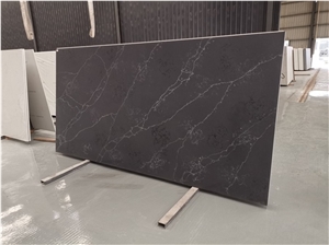 Grey Quartz Of Stone with White Veins Slabs Tiles