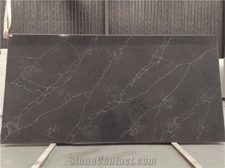 Grey Quartz Of Stone with White Veins Slabs Tiles