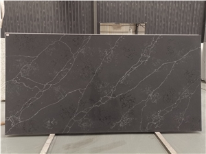 Grey Quartz Of Stone with White Veins Slabs Tiles