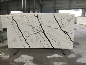 High Quality Chinese Calacatta Quartz Slab