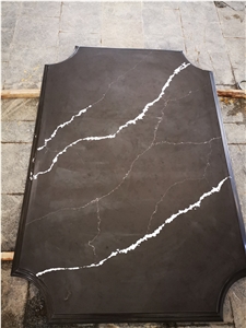 Popular Brown Quartz Leather Stone Countertop