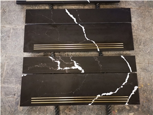 Popular Brown Quartz Leather Stone Countertop
