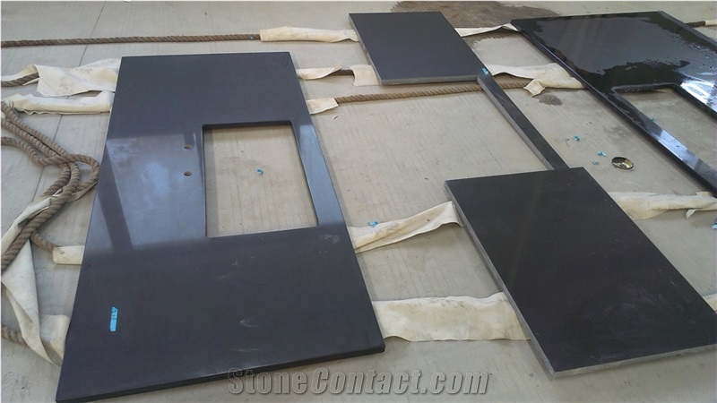 Pure Black Quartz Countertop for Vanity Top