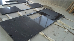 Pure Black Quartz Countertop for Vanity Top