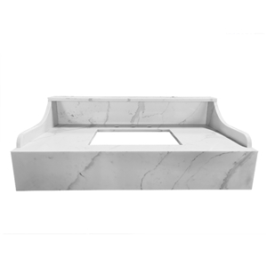 Quartz Stone Kitchen Countertop White Island Tops