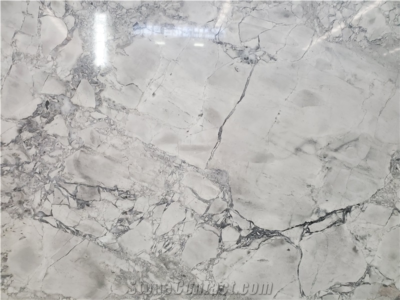 Brazil Calacatta Grey Marble Polished Slab Tiles
