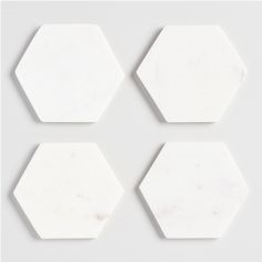 Carrara White Marble for Tea Coaster Trays Sets