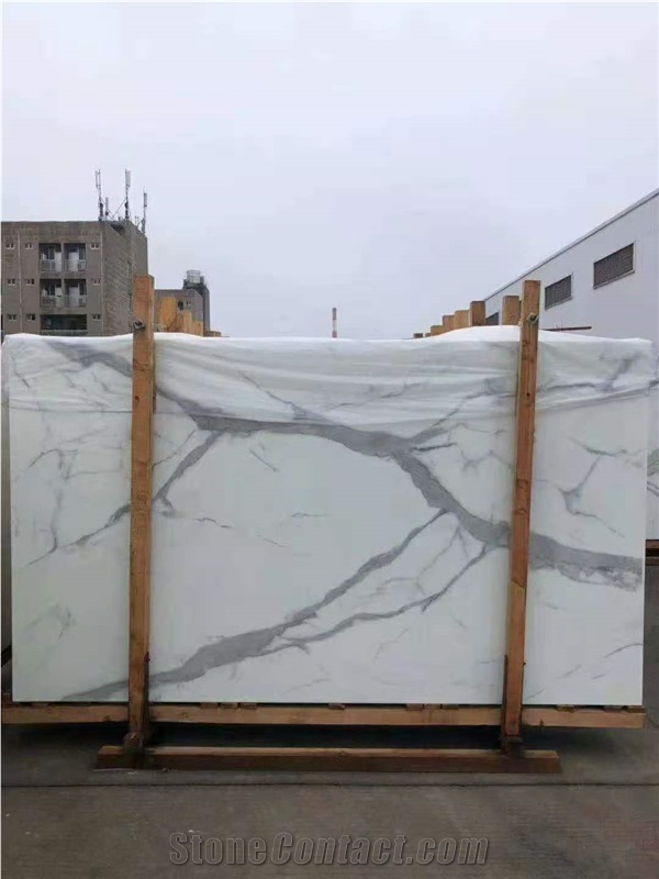 Nano 3 Grade Calacatta Glass Stone Big Slab