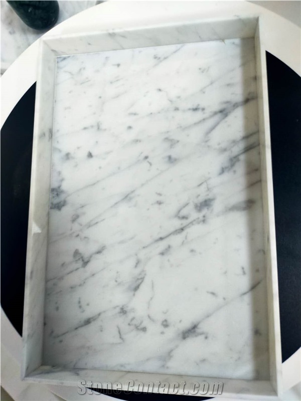 Natural Marble Tray Plates Rectangle Food Dishes