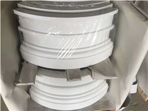 Pure White Nano Glass Stone Column for Building