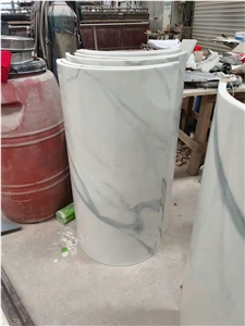 Pure White Nano Glass Stone Column for Building