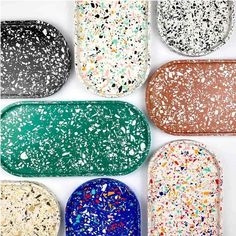Terrazzo Oval Tray Multicolor Polished Kitchen Set