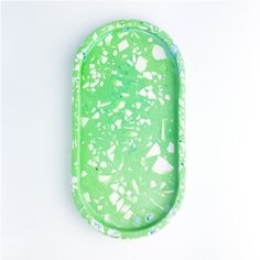 Terrazzo Oval Tray Multicolor Polished Kitchen Set