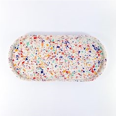 Terrazzo Oval Tray Multicolor Polished Kitchen Set