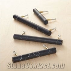 White and Black Marble Handle Doors 3 Inches Sets