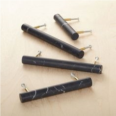 White and Black Marble Handle Doors 3 Inches Sets
