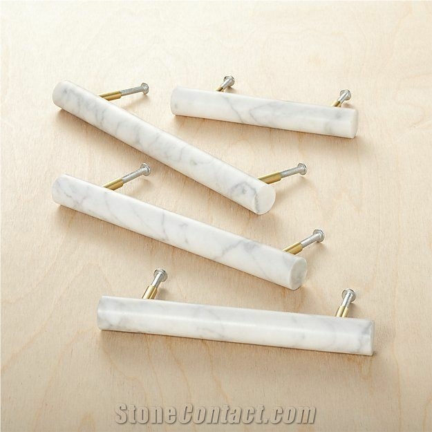 White and Black Marble Handle Doors 3 Inches Sets