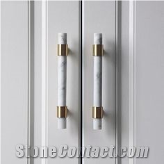 White and Black Marble Handle Doors 3 Inches Sets