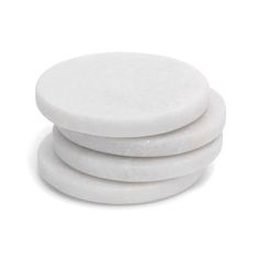 White Marble Tray Round Coaster Kitchen Plates