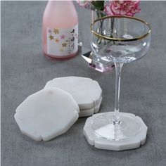 White Marble Tray Round Coaster Kitchen Plates
