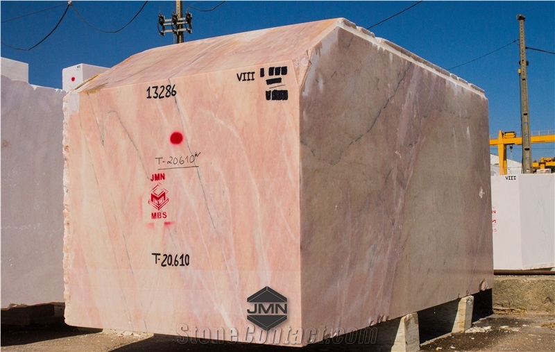 Dei Rey Pink Marble Blocks, Portugal Rosa El Rei Pink Marble Blocks