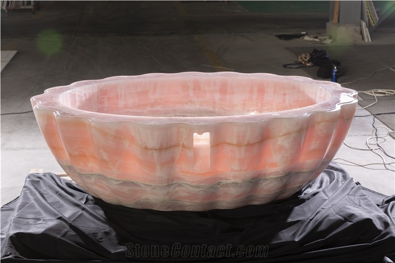 Pink Onyx Bathtub