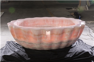 Pink Onyx Bathtub
